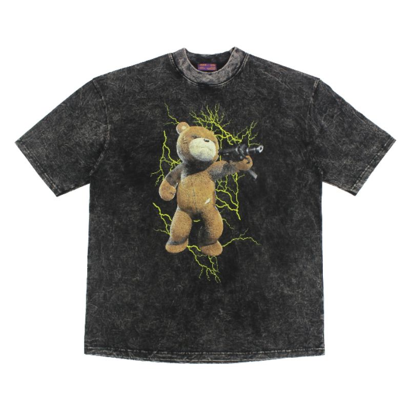 KAOS PRIA OVERSIZE TOXIC1805 YELLOW TEDDY WASH WASHING PREMIUM