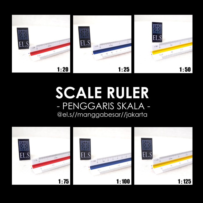 

(BISA COD) Scale Ruler / Penggaris Skala / Mistar Skala