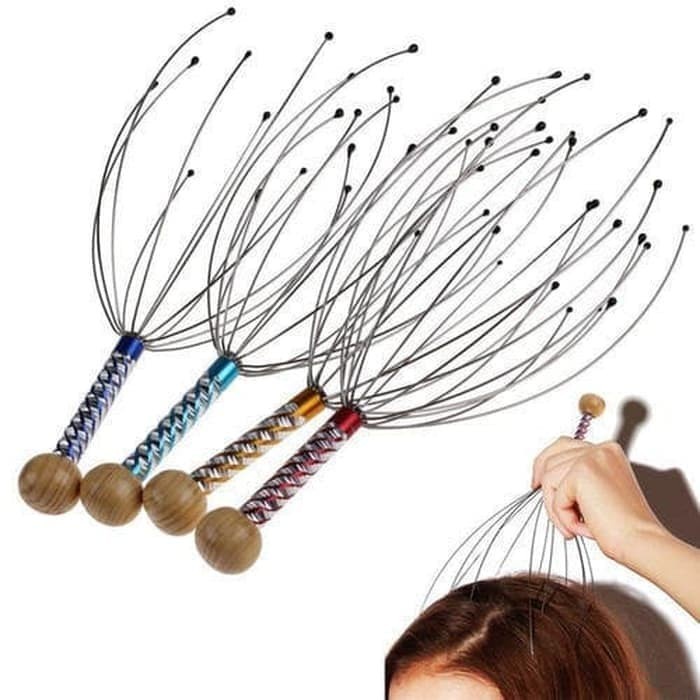 AST-002 Alat Pijit RELAKSASI Kepala 12 Titik Akupuntur Bokoma Pijat sehat terapi rileks alami Refleksi HEAD MASSAGER