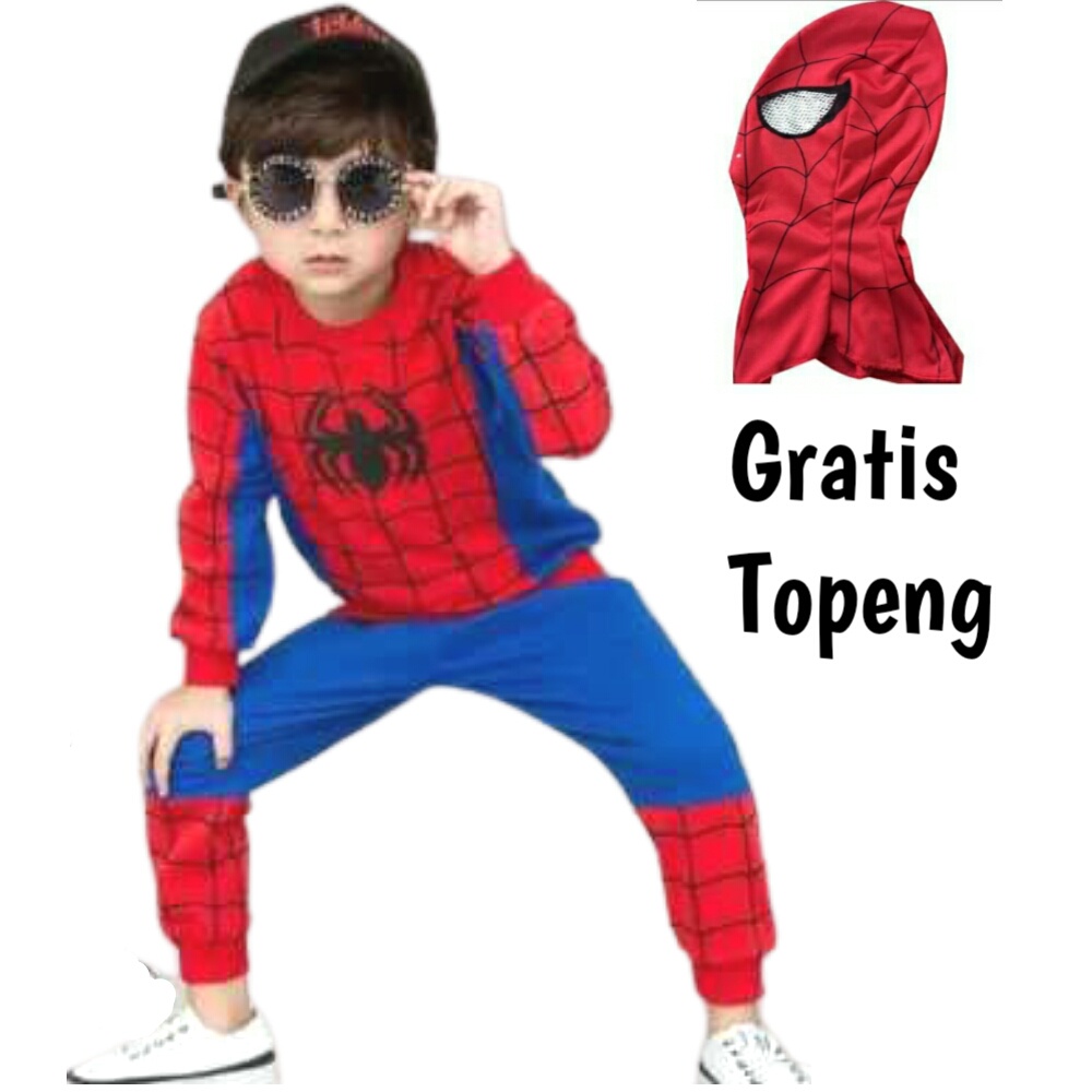 Kostum Baju Anak Spiderman Laki Laki