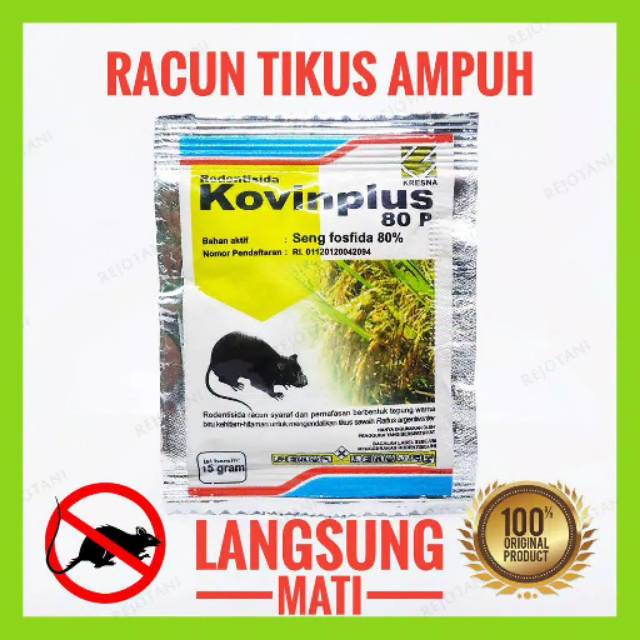 Racun Tikus Kovinplus Obat Tikus Rodentisida Kovinplus 80 P Pembasmi Tikus Ampuh Langsung Mati