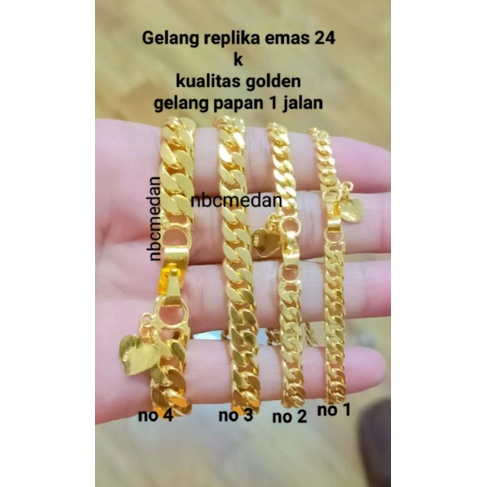 Replika mas 24k kualitas golden cincin + gelang (premium yahh,yg bagus nya)