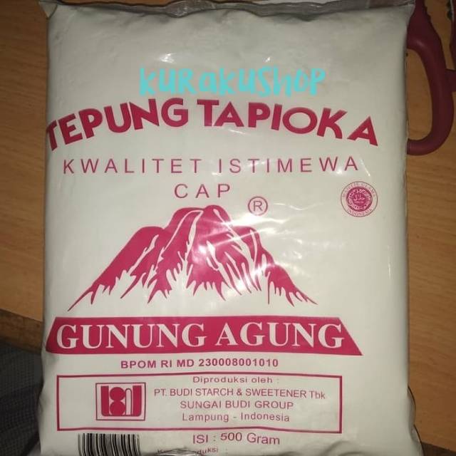  TEPUNG TAPIOKA  GUNUNG AGUNG 500 GRAM Shopee Indonesia