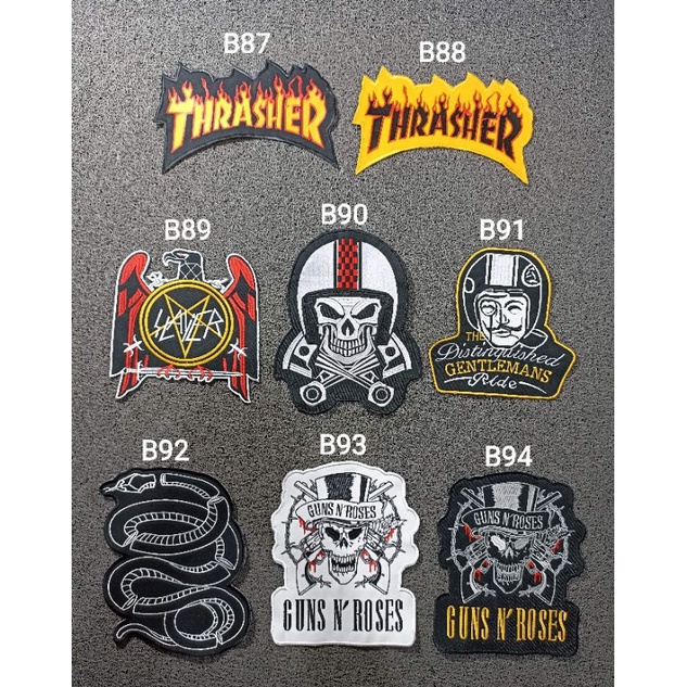 BACKPATCH BORDIR EMBLEM MUSIK / MOTOR UKURAN BESAR UNTUK DI BELAKANG JAKET