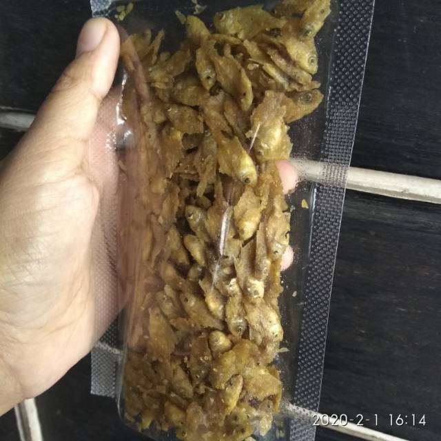 

Ikan krispi 50gr ikan pepetek kering ikan kriuk