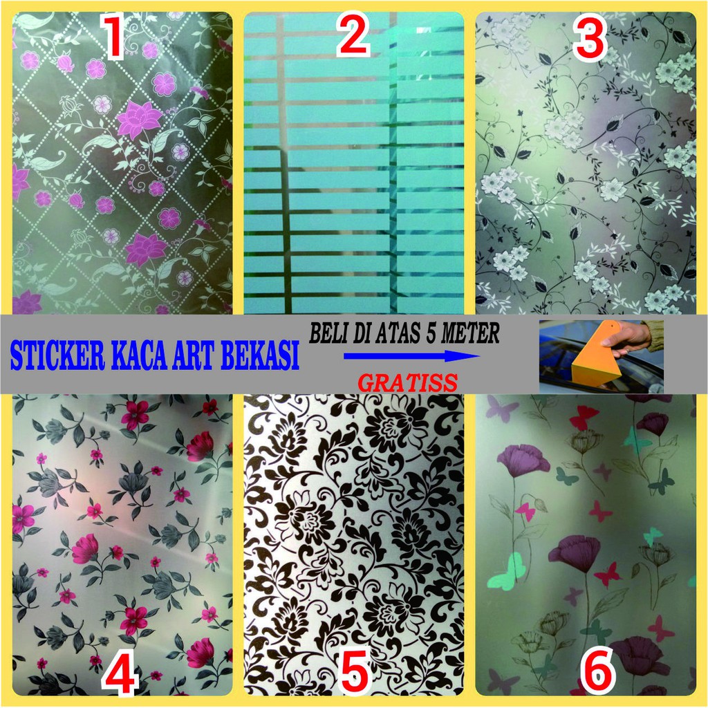 STIKER KACA STICKER KACA MOTIF KARAKTER 90 KACA FILM MOTIF PELAPIS KACA JENDELA