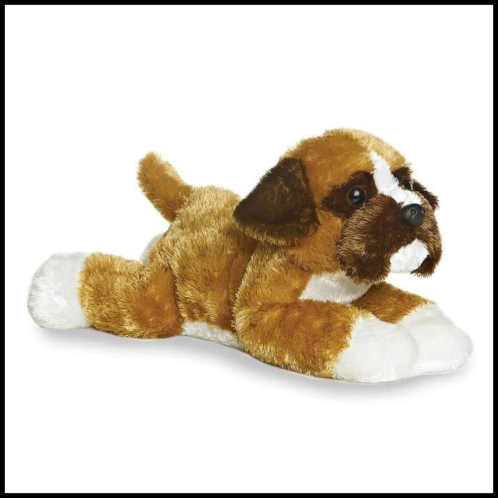 Beauty Boneka Anjing Boxer ( Dog Animal Stuffed Plush Doll ) 13 Inch Brown