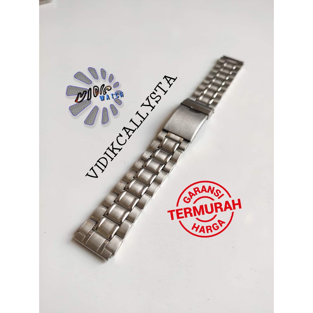 Rantai Jam Tangan Silver Lurus 18mm untuk semua jam Tangan 18 mm strap rantai