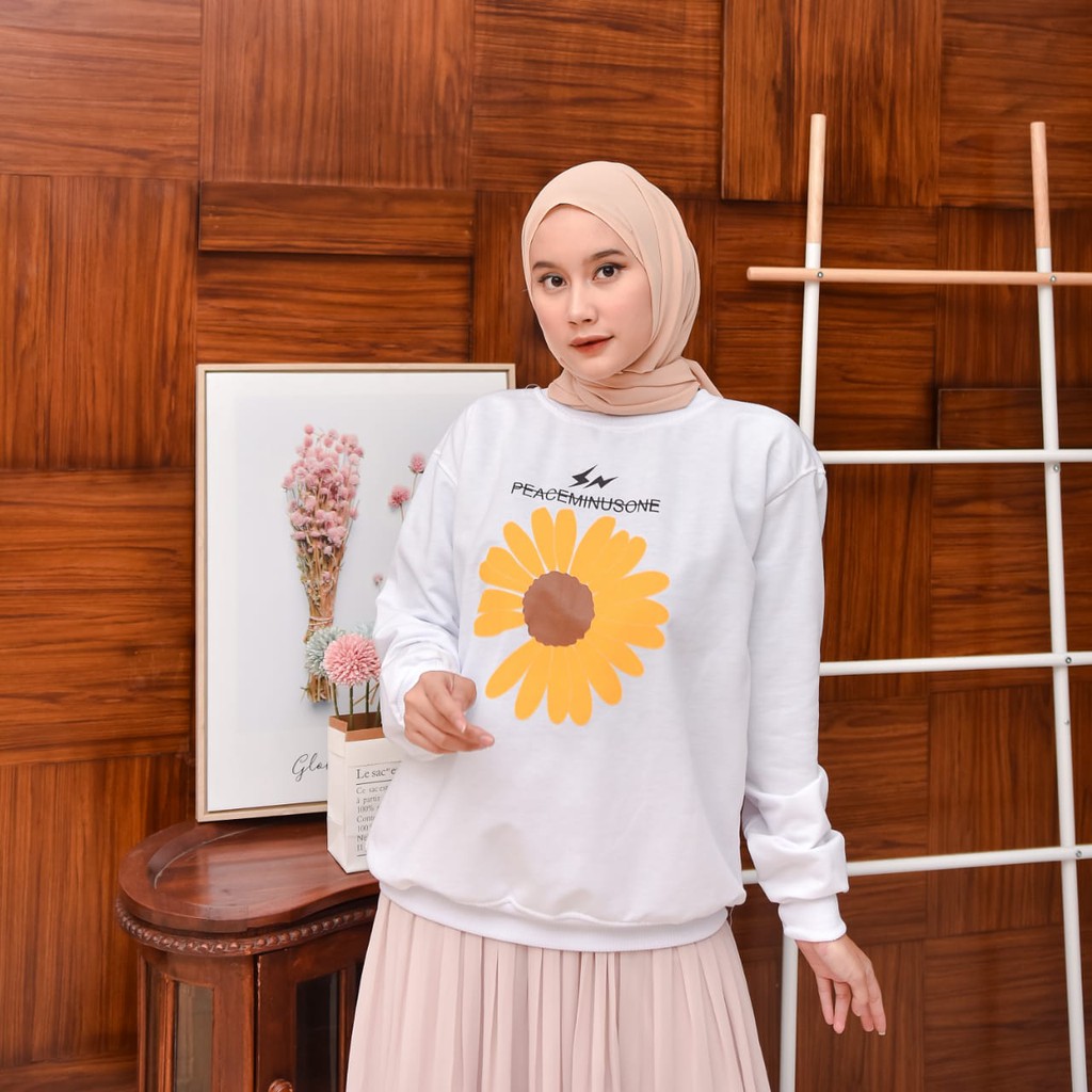 ONE BIG DAISY HOODIE WANITA - ATASAN TEBAL PREMIUM