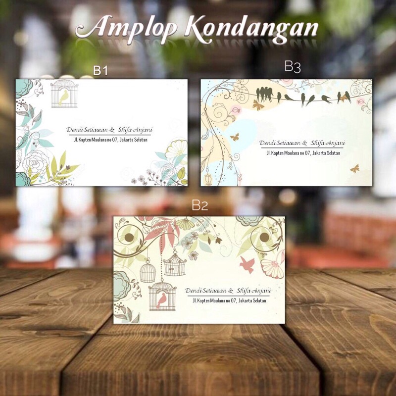 

isi 50 pcs Kode B1, B2, B3, Amplop Kondangan (Full tanpa tepi) / Amplop Desain / Amplop Nama