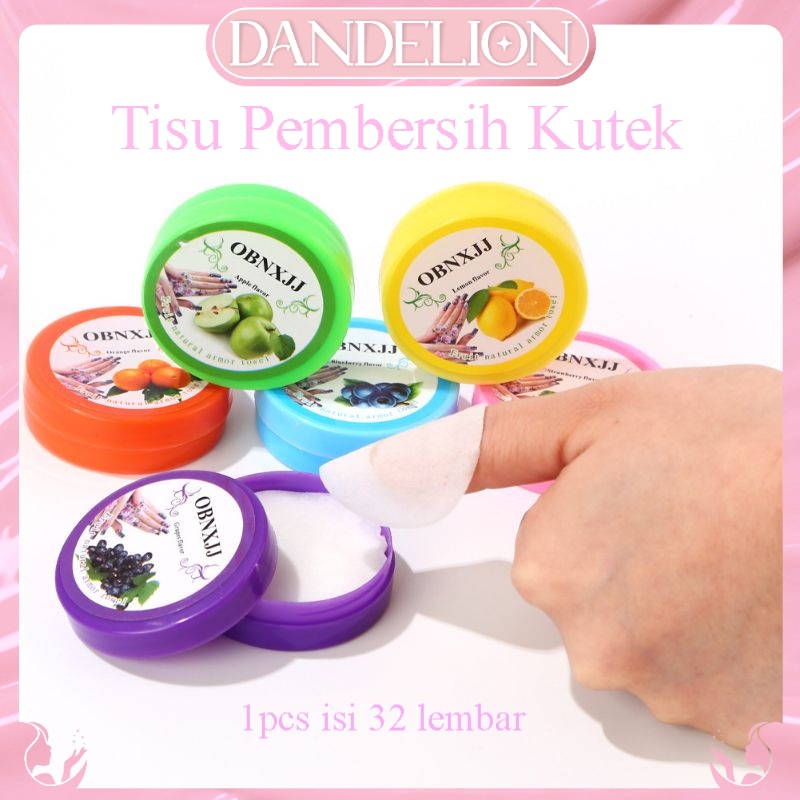 DDN Pembersih Cat Kuku Tisu Pembersih Kutek Aroma Buah Wangi Penghapus Nail Polish Remover Tissue Dandelion