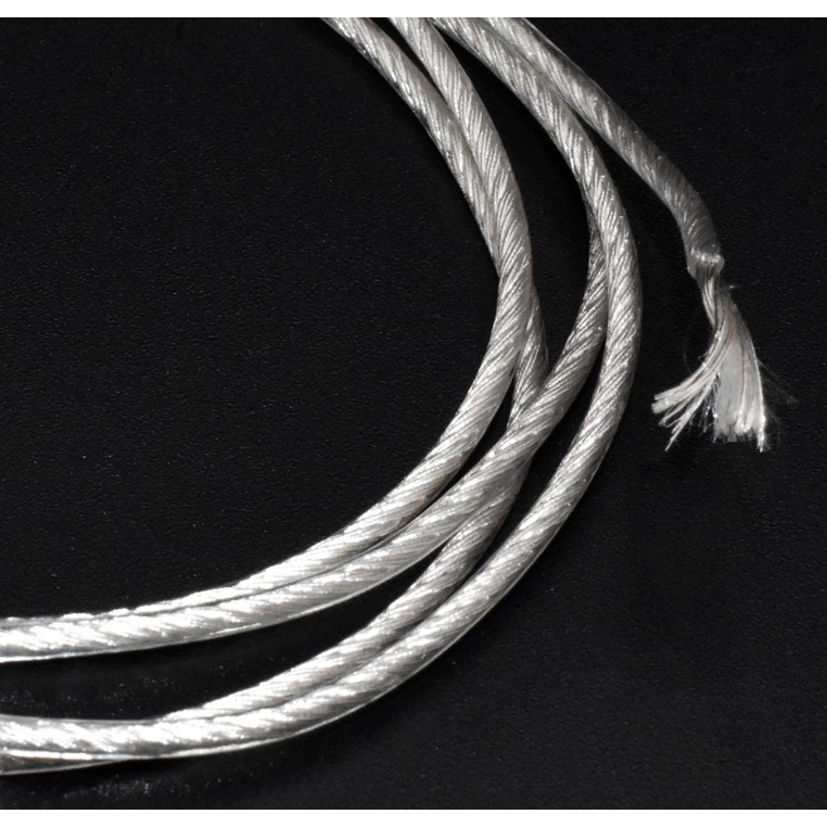 1 meter soft Litz wire OD 1.8mm Single strand 140 cores Single crystal copper Silver Plated core Litz cable earphone upgrade cable