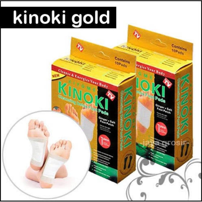 KINOKI GOLD DETOX FOOT KAKI ORIGINAL PADS GINGER - KOYO KINOKI GOLD JAHE ORIGINAL