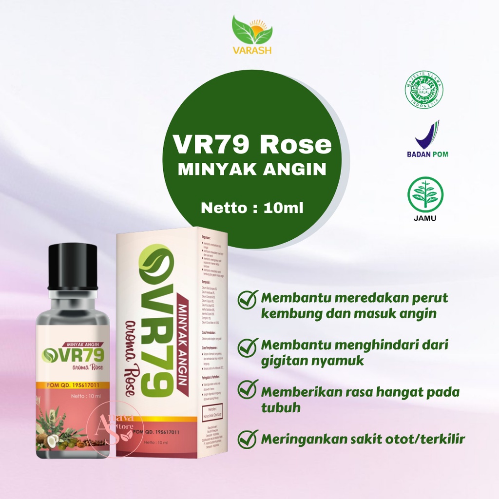 Minyak Angin Vr79 Rose Obat Nyeri Sendi Otot Lutut Masuk Angin Sakit Kepala Diare Dan Perut Kembung 