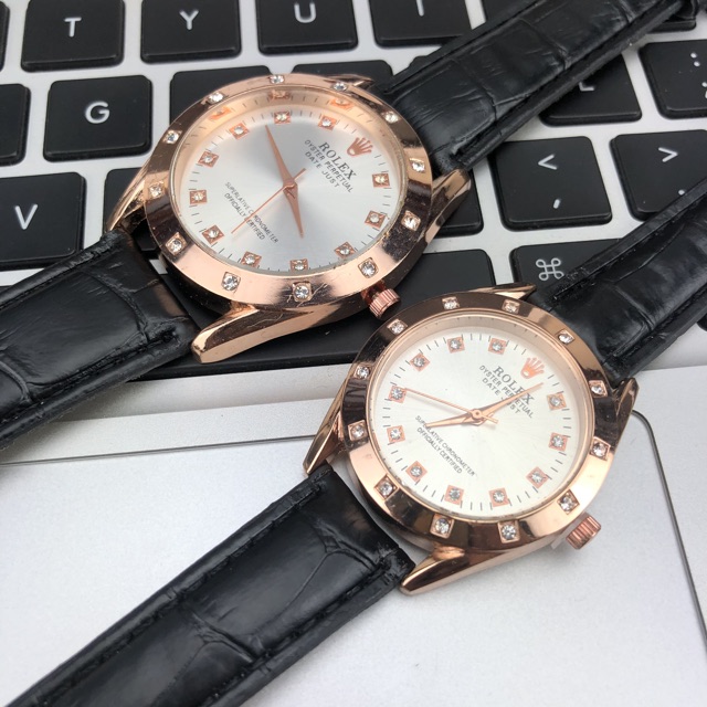 ［Ready Stock］Jam tangan kurir couple pria wanita diamond fashion s1045