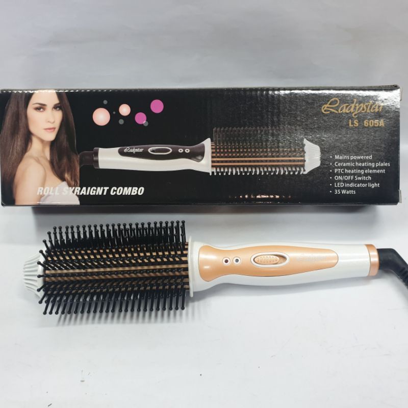 CATOKAN CURLY KERITING LURUS DAN BRUSH LS605 ALAT CATOK 2IN1 REBONDING MURAH CATOK SISIR TERLARIS