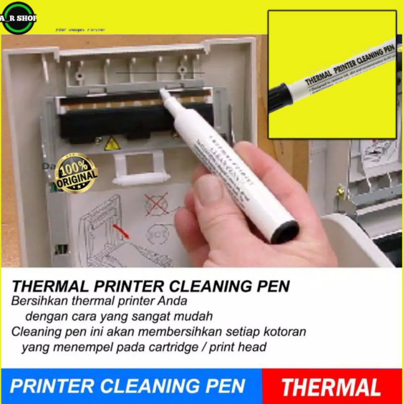 VRtec Spidol Pembersih Printer Bluetooth Thermal | Printer Cleaning Pen (Cocok semua jenis printer)