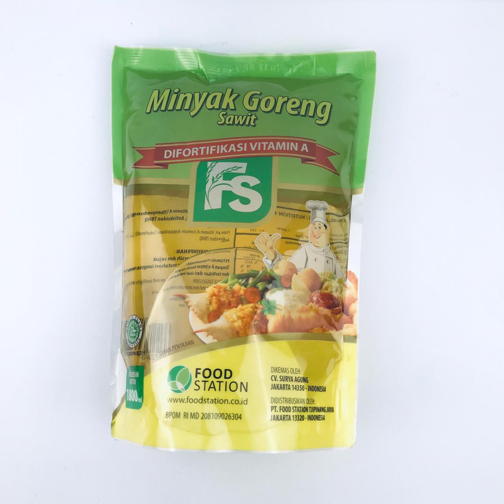 Minyak goreng / sawit / Fs / Food station / 1800ml / Super