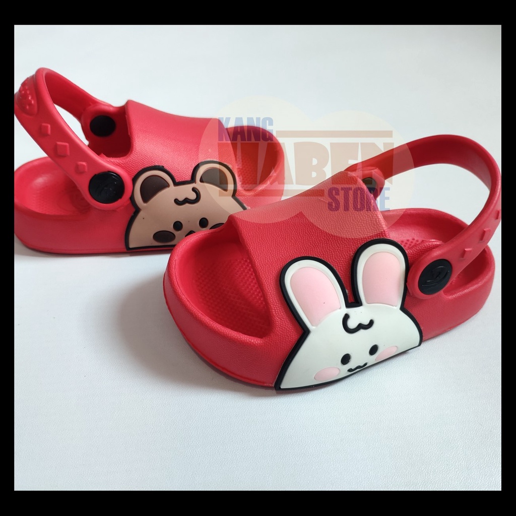 Sandal Anak Bayi Kokop Tali Cewek Cowok Beruang Kelinci 386E 20-25