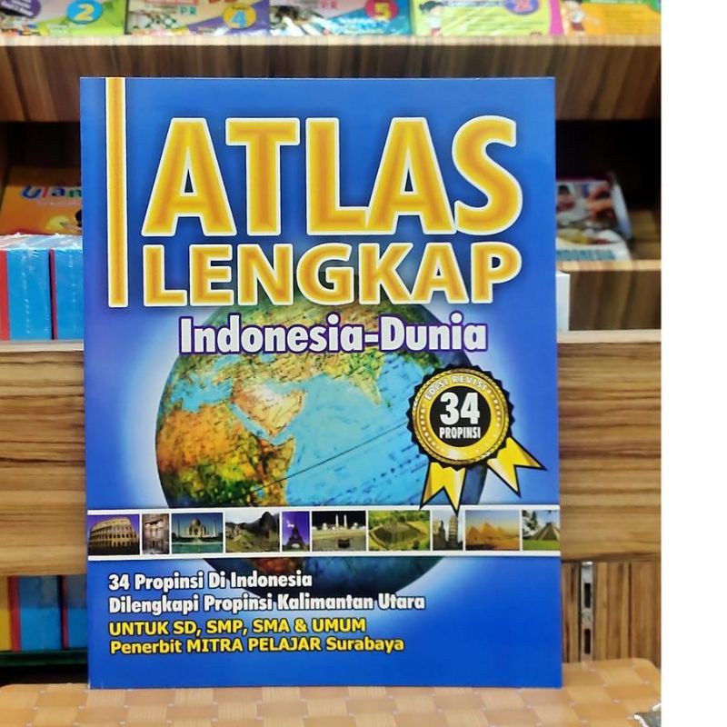 Jual Buku Atlas Lengkap Indonesia-Dunia Ukuran Besar Untuk SD - SMA ...