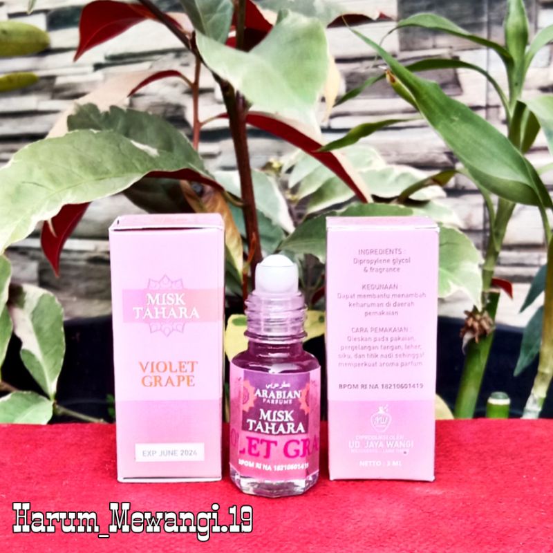 100% Original Saudi Misk Thaharah  | Misk Original Saudi | VIOLET GRAPE BPOM | Botol Roll On