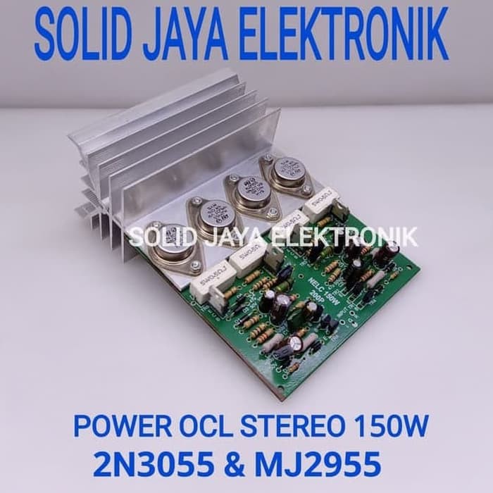 KIT POWER STEREO OCL 150W STEREO JENGKOL 150W 2N3055 MJ2955 NELC KIT POWER JENGKOL NELC