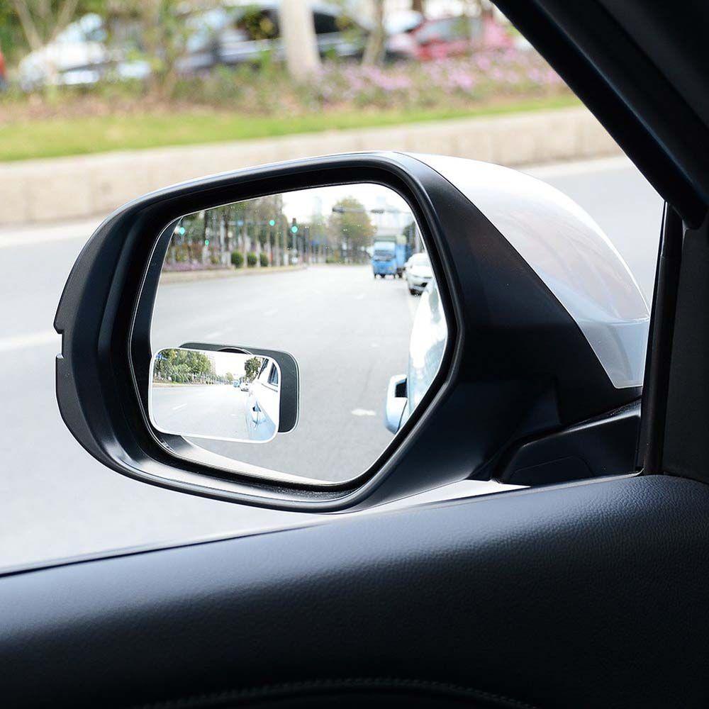 Lanfy Cermin Bantu Pembalik Mobil Universal Adjustable Rainproof Rectangle HD Kaca Frameless Blind Spot Mirror