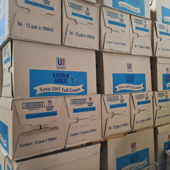 

BAYAR COD Susu ULTRA milk uht full cream 1L /DUS plain Putih KARTON ISI 12 LITER