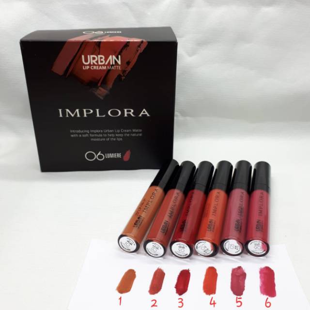 IMPLORA LIP CREAM  URBAN MATTE 12 WARNA ORIGINAL BPOM