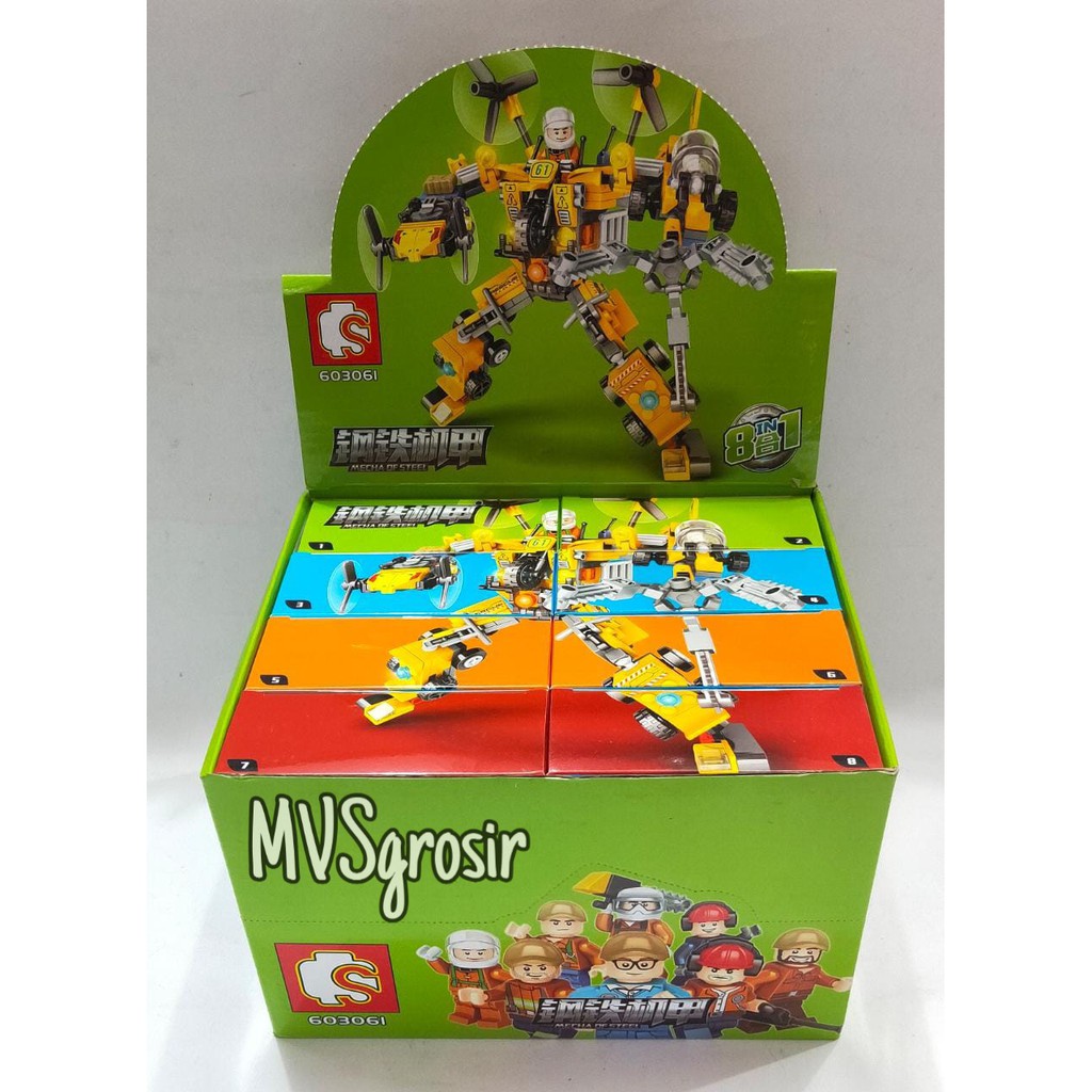 MVSGROSIR BRICKS SEMBO BLOCK MECHA OF STEEL 8IN1 SET 603061