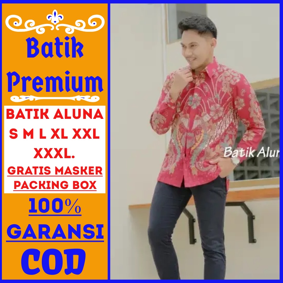Batik aluna rianty tulis prabuseno pria premium lengan panjang modern mewah asli solo jogja cirebon 