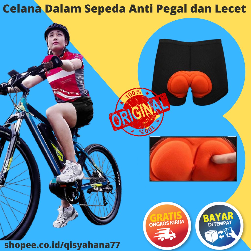 Celana Sepeda / Celana Dalam Sepeda / Padding Sepeda Busa Gel Empuk 3D / Celana Sepeda Pria Wanita