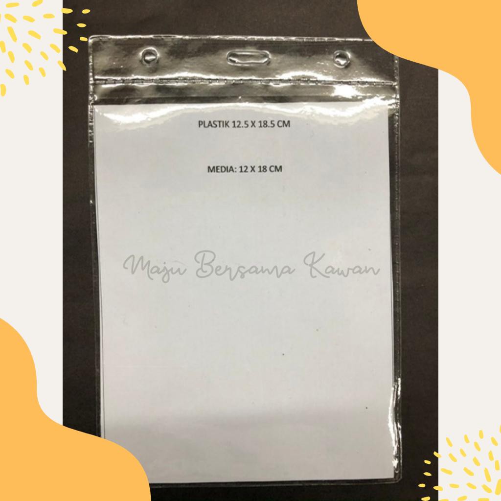 

Plastik Cover ID Card / Plastik Kartu Panitia / Plastik Name Tag Ukuran 12.5 x 18.5 Potrait (1 Pack)