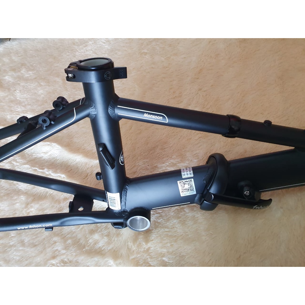 FRAME SET FNHON MONSOON 20 inch HITAM DOFF DISCBRAKE ALUMUNIUM Frame fork 22 inch disc brake Sepeda Seli Monson Moonsoon Moonson not Blast Gust Storm Tornado