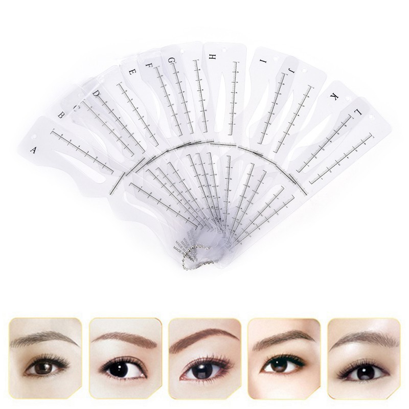 Cetakan alis / penggaris alis / penggaris sulam alis / pengukur alis/eyebrow embrodery ruler stencil