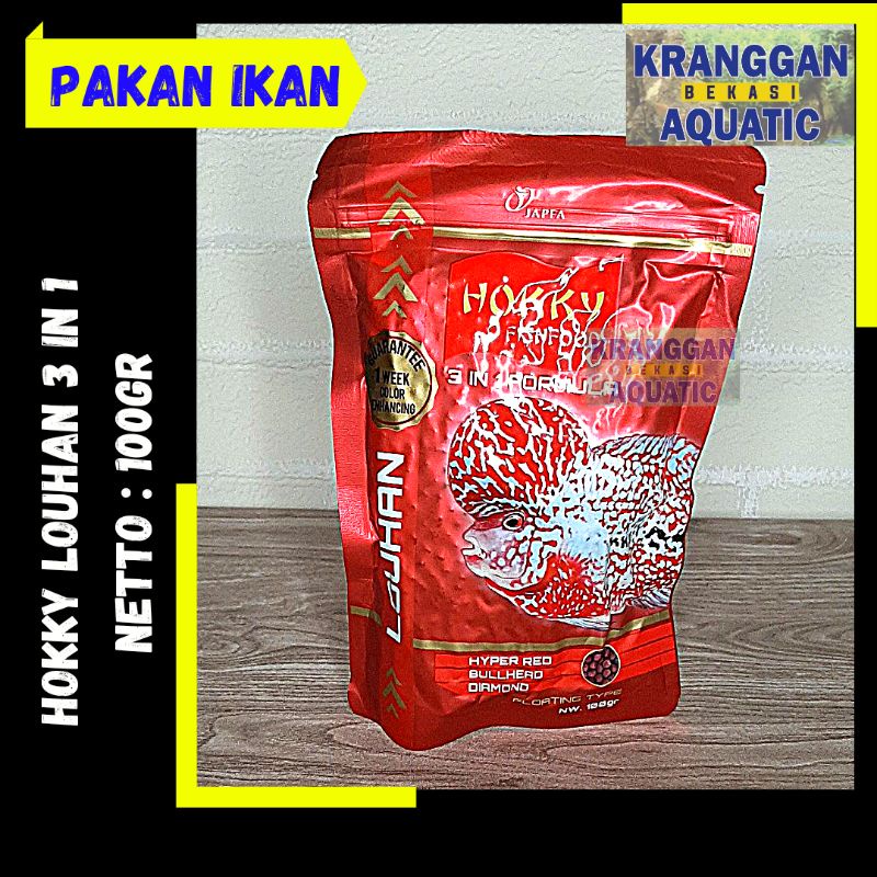 Hokky Louhan 3in1 100gr Pakan Ikan Louhan