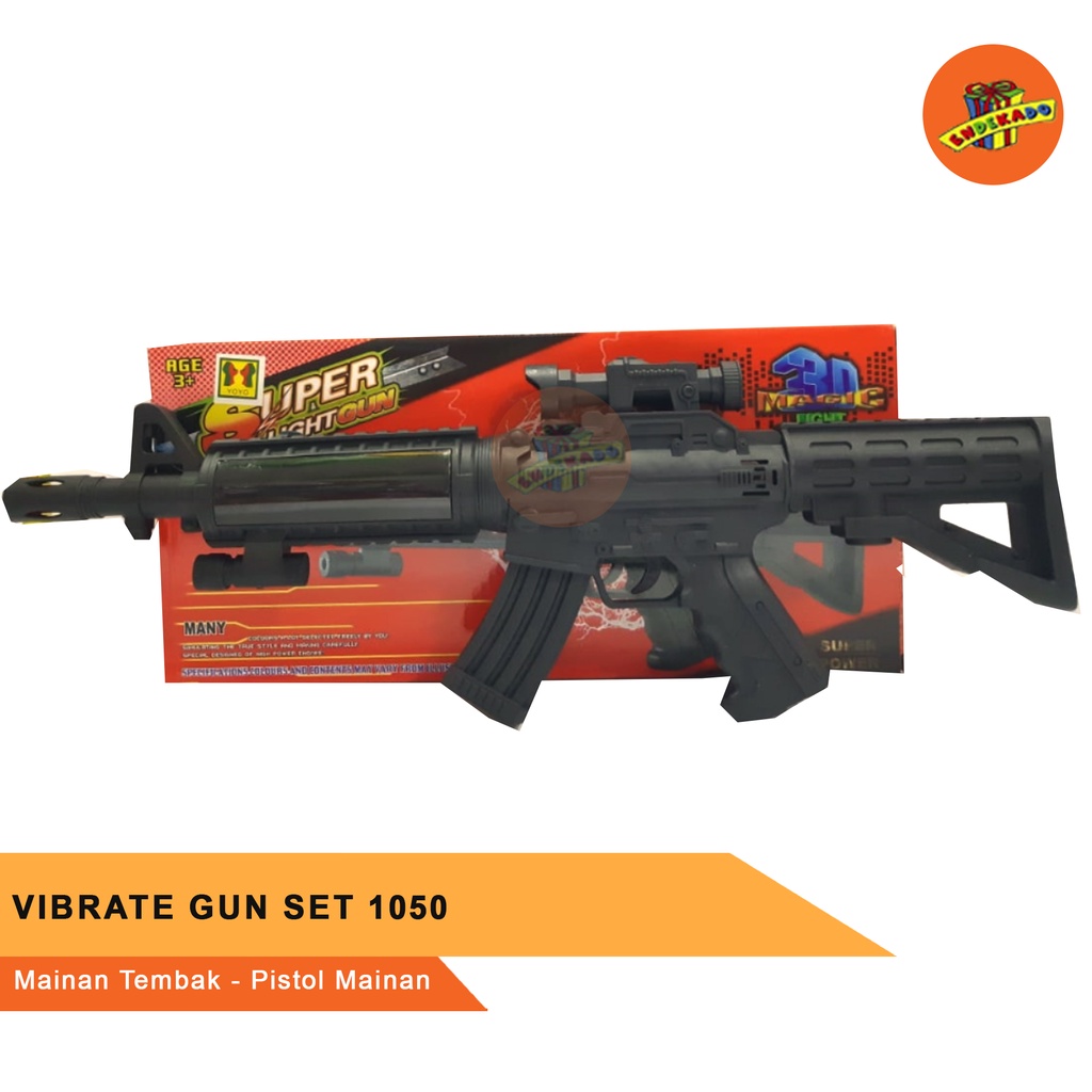 VIBRATE GUN SET 1050 - Mainan Tembak Polisi Set