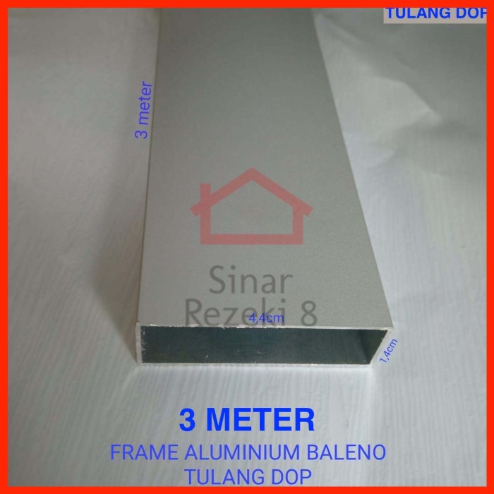 Frame Aluminium Tulang Doff Pasir Profil Lis Lemari Kitchen Set Kaca