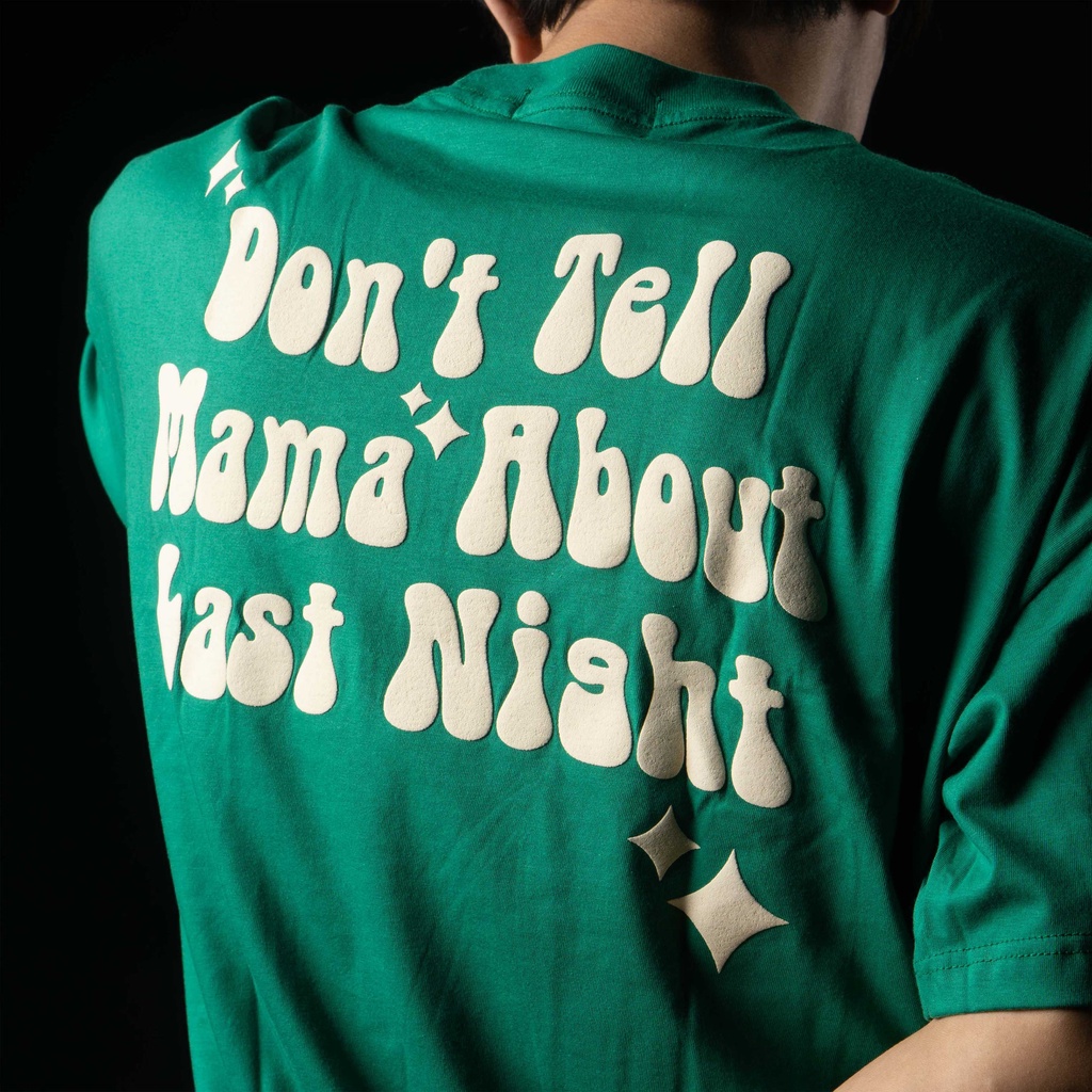 OVERSIZED T-SHIRT | LAST NIGHT | GREEN FUJI | YIKESALLDAY