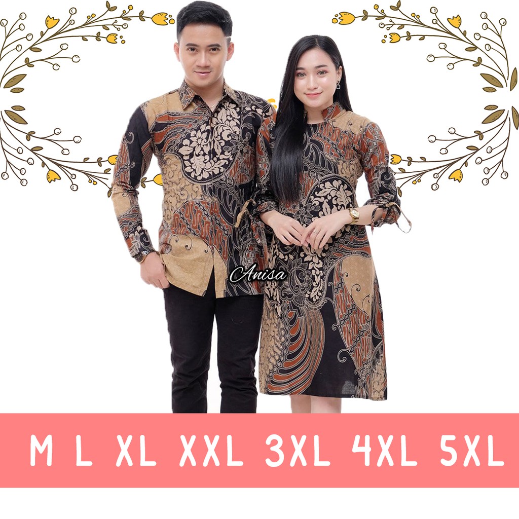 Maura Couple - Sania Ruffle Batik Couple Ori Ndoro Jowi Batik Couple Modern BY AGHNA