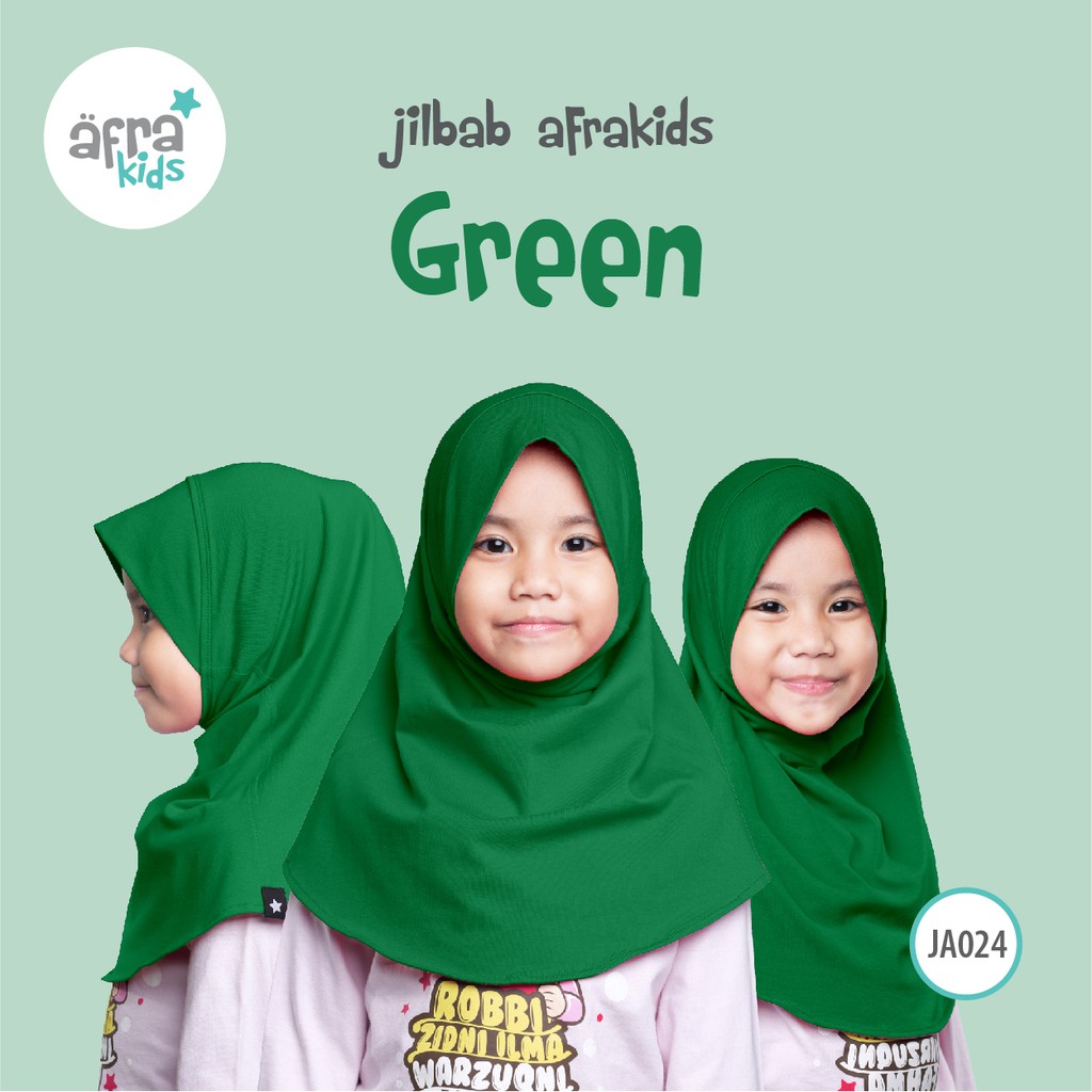 Jilbab Anak Afrakids AFRA - JA024 Green