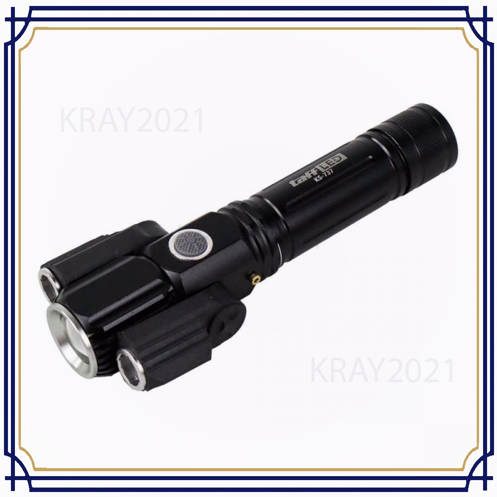 TaffLED Senter LED Telescopic Zoom Cree T6 + 2 x XPE 15000 Lm - KS-737