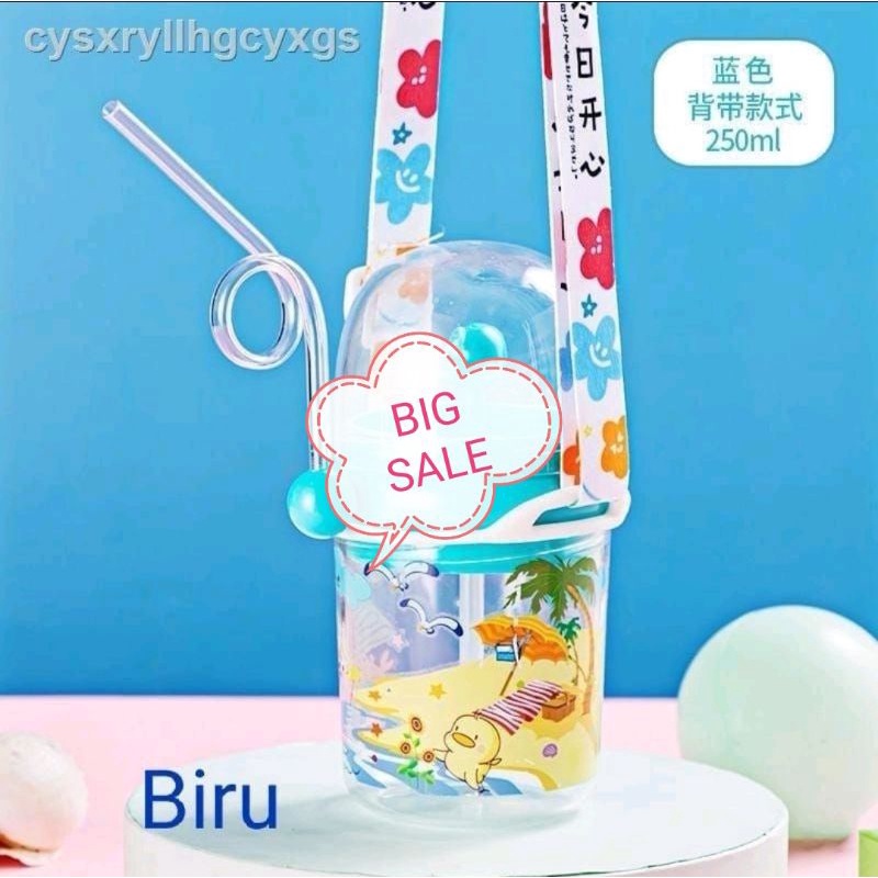 READY BOTOL MINUM AIR MANCUR LUMBA LUMBA  BOTOL AIR MINUM ANAK Tanpa TALI BPA FREE