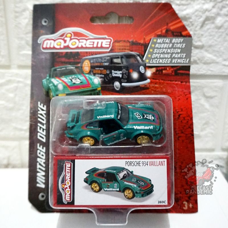 Diecast Majorette Porsche 934 Vaillant - Green