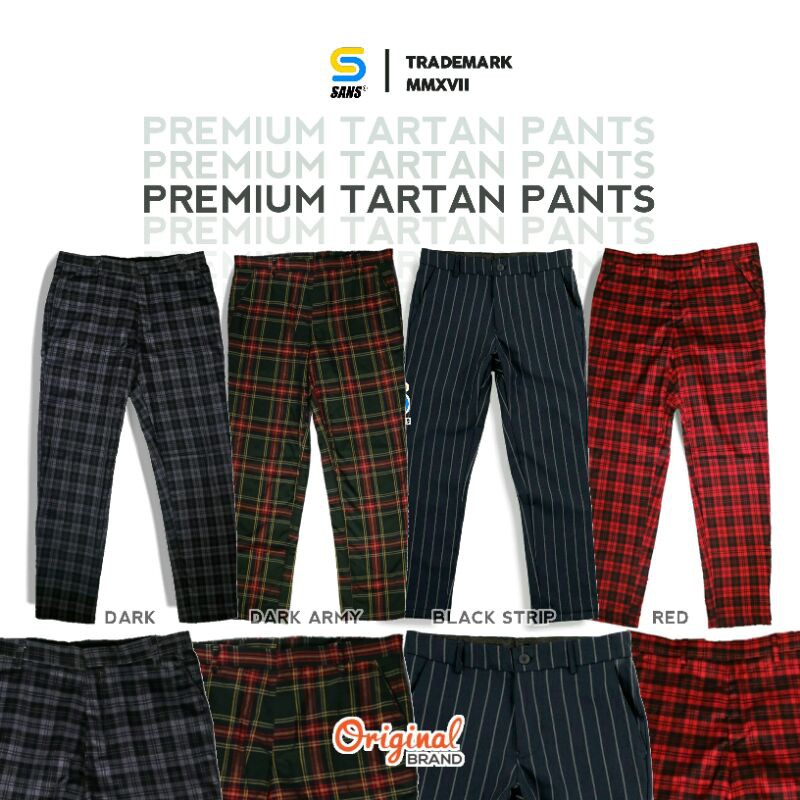 Jual CELANA TARTAN PRIA / CELANA KOTAK KOTAK PRIA / TARTAN PANTS PRIA
