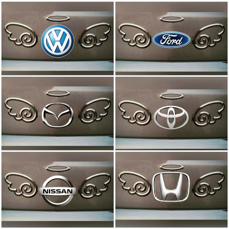 Emblem logo angel wings sayap malaikat untuk hiasan variasi logo nissan honda toyota daihatsu mazda