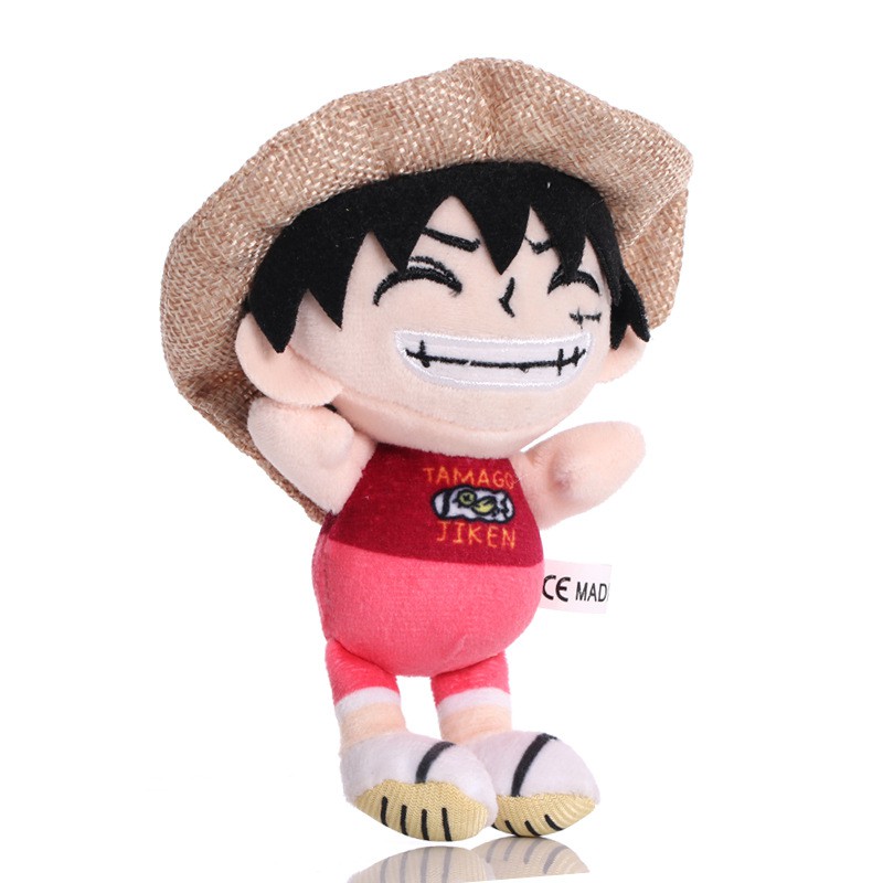 Mainan Boneka Stuffed Plush Monyet D Luffy One Piece 14cm Untuk Hadiah