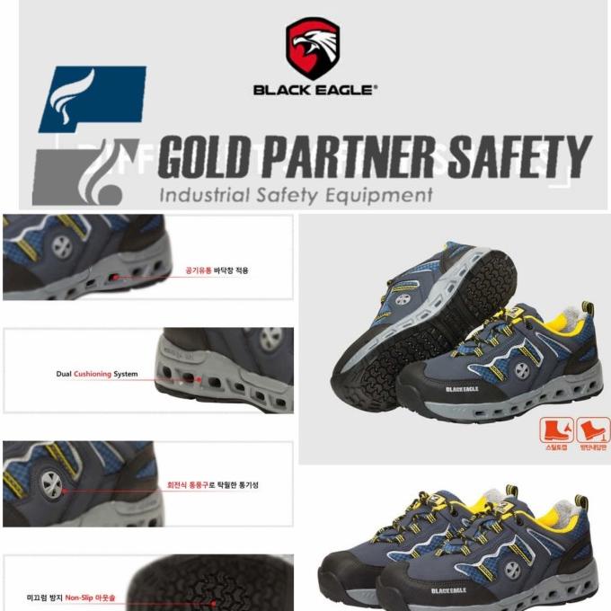 Sepatu safety shoes sport black Eagle Original safety shoes Qc eksport