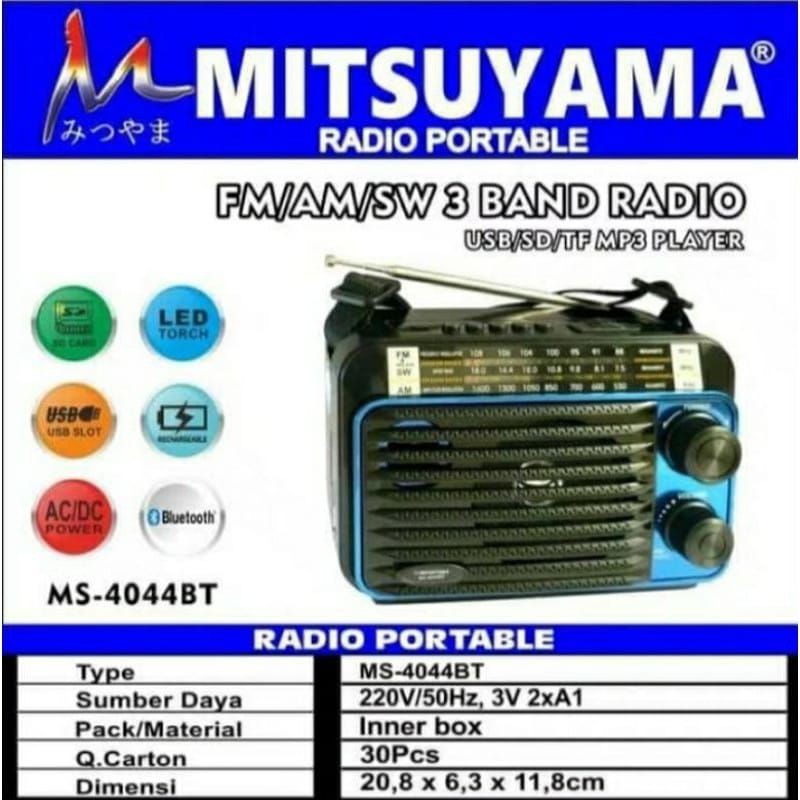 RADIO FM-AM-SW MS-4044 SPEAKER BLUETOOTH