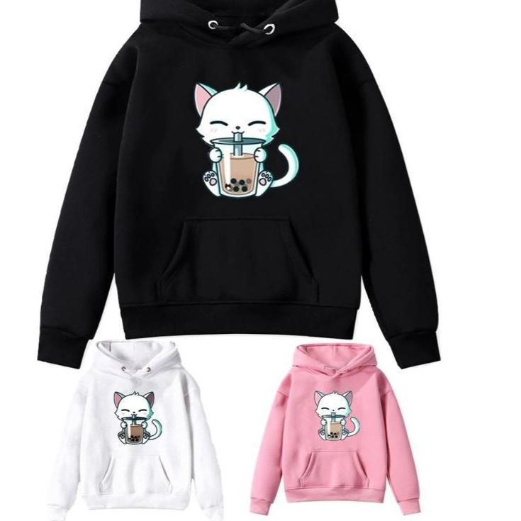 (LANGSUNG ORDER) sweater anak perempuan/baju anak /hoodie anak kitten boba/ootd